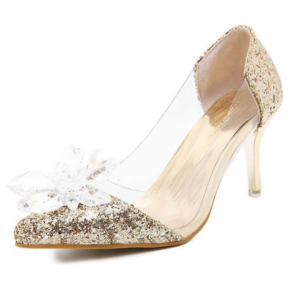 Closed Toe Wedding Sequin Crystal Sandals