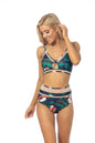 Free Shipping For Navy Floral Bikini Set