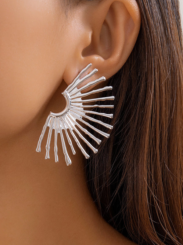 Geometric Solid Color Earrings Accessories