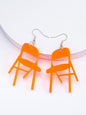 Geometric Solid Color Drop Earrings