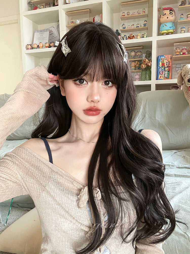 Free Shipping For Hivava Casual Series Dark Chocolate Long Wavy Wig