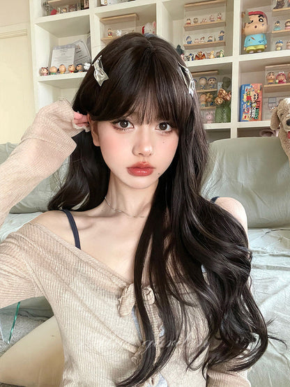 Free Shipping For Hivava Casual Series Dark Chocolate Long Wavy Wig