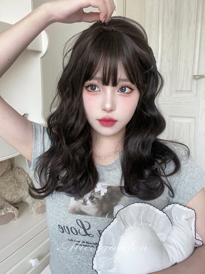 Free Shipping For Hivava Casual Series Dark Brown Curly Lolita Wig