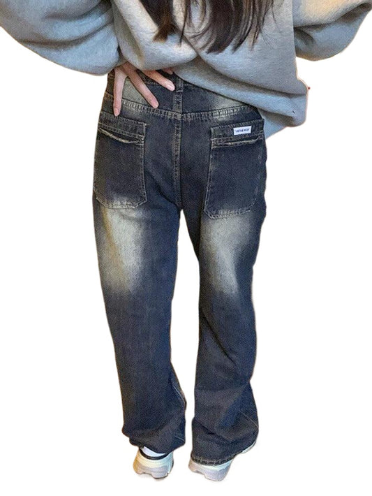 Versatile Washed Boyfriend Jeans – Comfortable Women’s Relaxed Fit Denim Pants