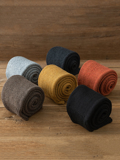 New Fashion Casual Solid Skinny Sweat-Absorbing Keep Warm Solid Color Socks Accessories-Homeundewear