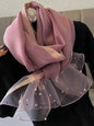 Sun-Protection Beaded See-Through Shawl&Scarf