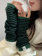 Casual Keep Warm Striped Gloves Accessories-Homeunderwear