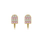 Free Shipping For Golden Plated Ice cream Stud Earrings