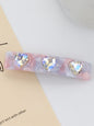 Geometric Rhine Stones Solid Color Hair Clips