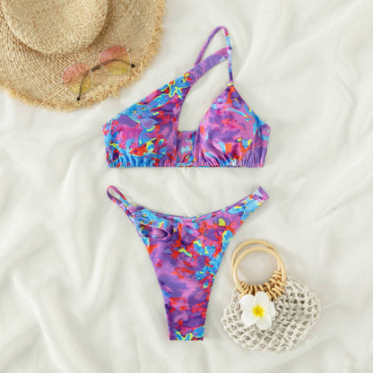 Sultry Off-Shoulder Embrace Elegance and Allure Bikini Swimwear