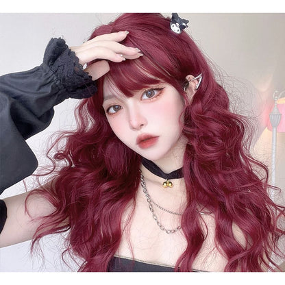 Free Shipping For Hivava Cute Mermaid Style Cherry Red Curly Wig