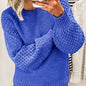 Free Shipping ForThickened warm sweater solid color outer wear knitted pullover top knitted sweater