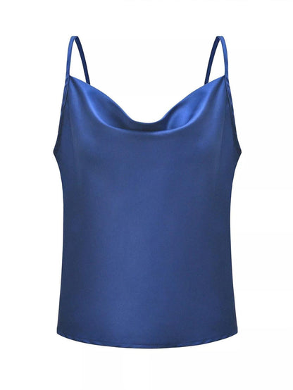 Cowl Neck Cami Top in Blue