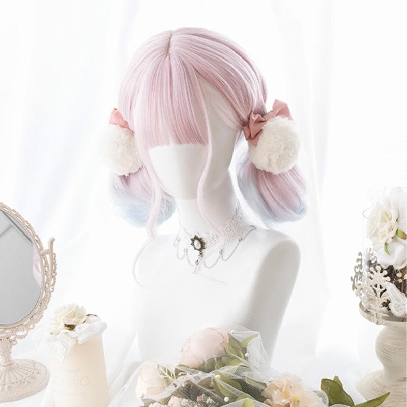 Free Shipping For Hivava Pink Pastel Gradient Short Curl Wig