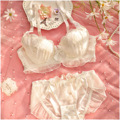 Lace Ruffle Kawaii Doll Romantic Royalcore Princess Lingerie Set