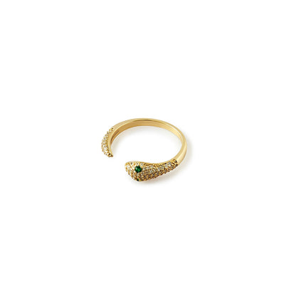 Free Shipping For Golden Plated Golden Snake Ring