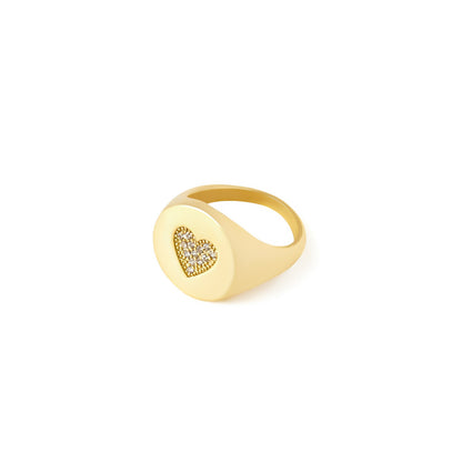 Free Shipping For Golden Plated Love Ring