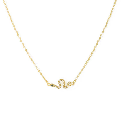 Free Shipping For Golden Plated Snake Necklace