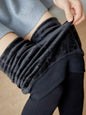 Casual Skinny Leg Keep Warm Solid Color Leggings-Homeunderwear