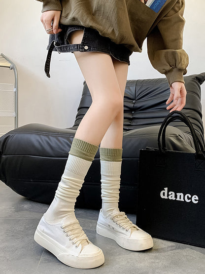 Fashion Contrast Color Socks Accessories-Homeunderwear