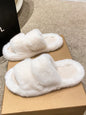 Simple Velvet Keep Warm Solid Color Slippers-Homeunderwear