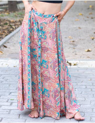 Free Shipping For Handcrafted OS Long Silk Skirt