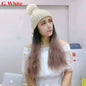 Free Shipping For Hivava Colorful Knitting Hat With Removable Long Curly Wig 4