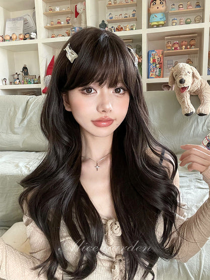 Free Shipping For Hivava Casual Series Dark Chocolate Long Wavy Wig