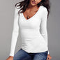 Deep V-neck Slim T-shirt