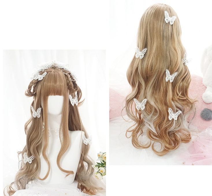 Free Shipping For Hivava Lolita Highlights Long Roll Wig