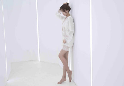 Sexy Mesh Lace See-through Nightdress