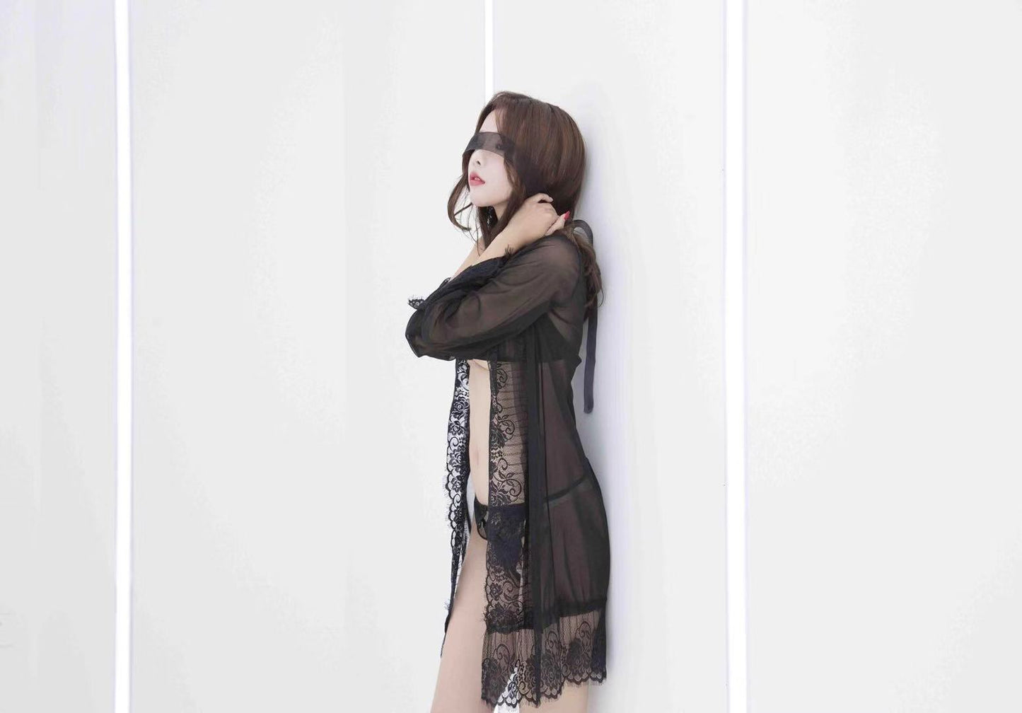 Sexy Mesh Lace See-through Nightdress