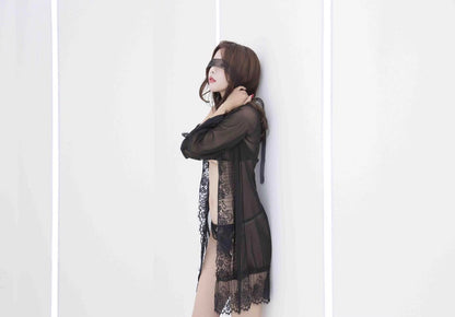 Sexy Mesh Lace See-through Nightdress