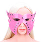 Nightclub Style Patent Leather Fox Eye Mask