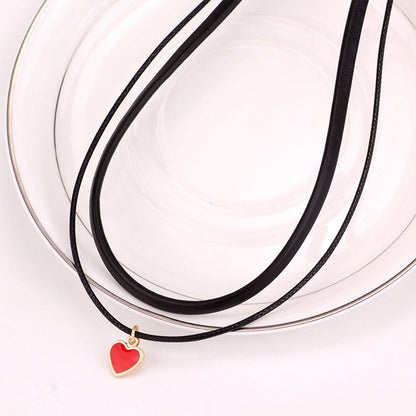 Heart Shape Pendant Choker