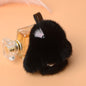 Mink Fur Bunny Bag Charm Keychain Plush Toy Car Keyring Accessory