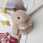 Mink Fur Bunny Bag Charm Keychain Plush Toy Car Keyring Accessory