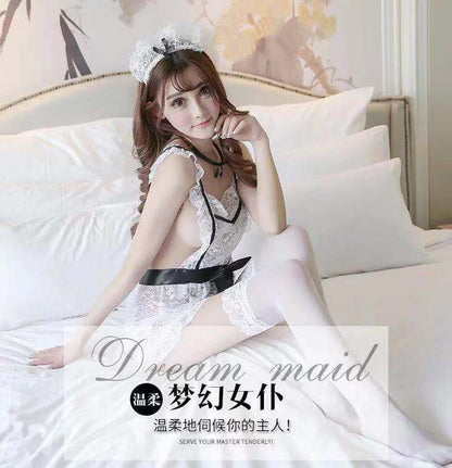 Sexy Lace Apron Nurse Maid Suit Sexy Lingerie