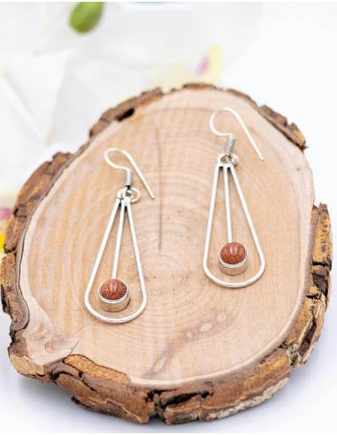 Free Shipping For Elongated Stone Earrings