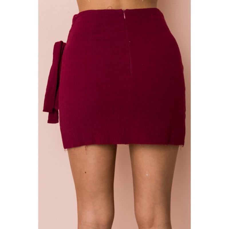 Clearance Pure Color Bodycon Straps Slim Short Skirt