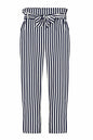 Casual Pants Stripe Slim Pocket Belt Pencil Long Skinny Workout Tapered Trousers