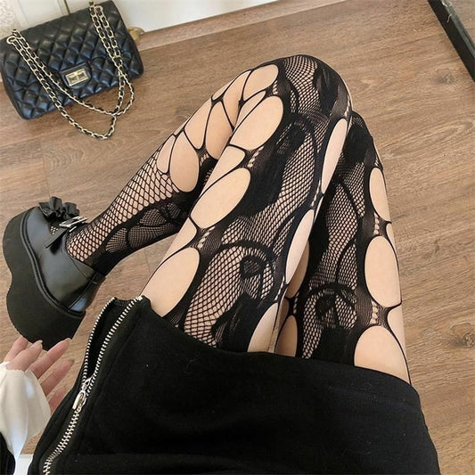 Sexy Underwear Hollowed Out Rose Net Stockings Bottomed Pantyhose