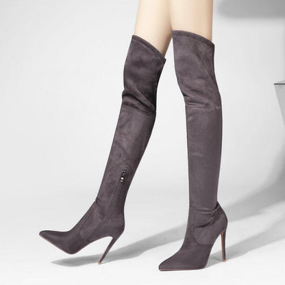 Pointed Slim High Heel Side Zipper  Over The Knee Women's Boot