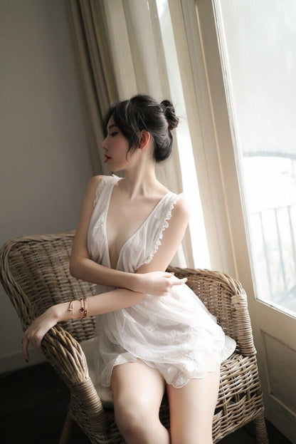 Sexy Lace Butterfly Embroidered Flower Female Sexy Nightdress