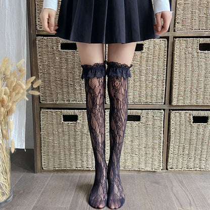 Sexy Underwear   Lace Knee Socks Lolita Calf Socks JK Lace Mid Tube Socks