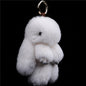 Fur Keychain Handbag Charm 14cm Real Rabbit Furry Flurry Pompom Car Decoration