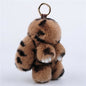 Fur Keychain Handbag Charm 14cm Real Rabbit Furry Flurry Pompom Car Decoration