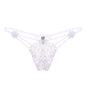 Sexy Tassel Sexy Transparent Thin Lace Edge Pearl Open File Embroidered Thong