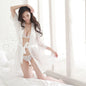 Sexy Underwear Perspective Bathrobe Sexy Lace Chiffon Cardigan Suit Pajama Suit