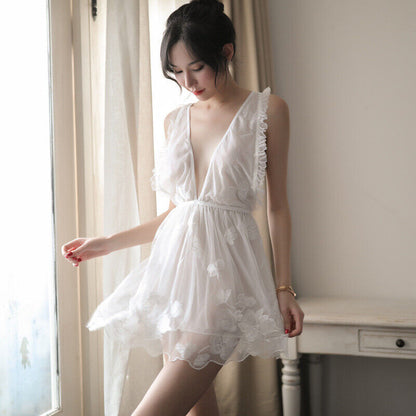 Sexy Lace Butterfly Embroidered Flower Female Sexy Nightdress